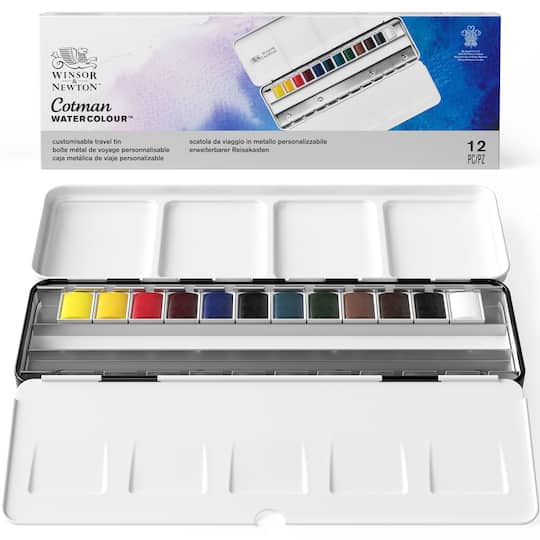 Winsor & Newton® Cotman Watercolours™ Customizable Travel Tin